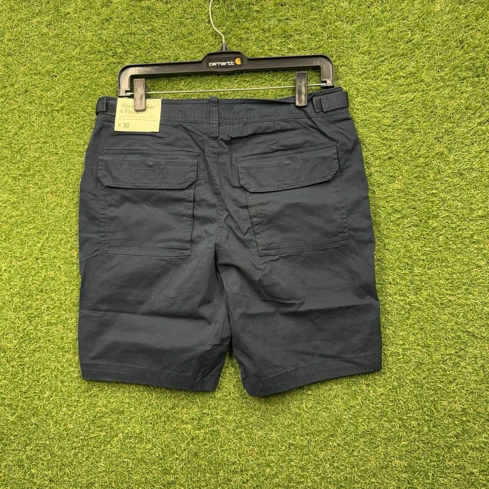 Abercrombie & Fitch Cargo Shorts Mens 30 Paratrooper Military Vtg Y2K Blue Khaki